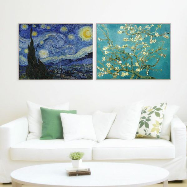 Ünlü van Gogh Monet Yağlı Tuval HD Baskı Duvar Resim Ev Dekoru Modern Soyut Sanat Resim Framed8081217