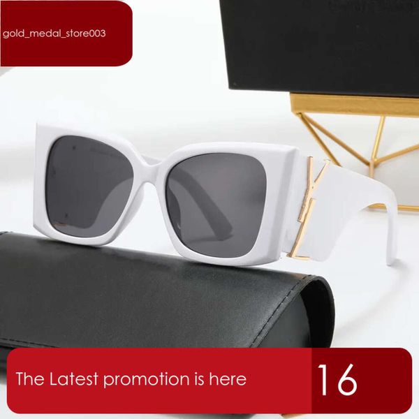 Sonnenbrille für Herren und Damen, Designer-Sonnenbrille mit Buchstaben, Luxus-Brillenrahmen, Buchstabe Lunette Sonnenbrille für Damen, übergroß, 695