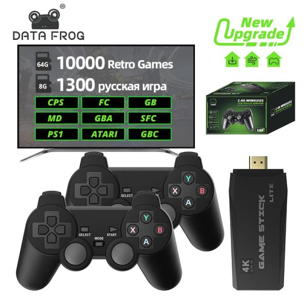 Consoles Data Sapo Y3 Lite 10000 Jogos Video Game Console Retro TV Jogos para PS1/SNES/SEGA 9 Emulador 2.4G Wireless Game Stick 2023