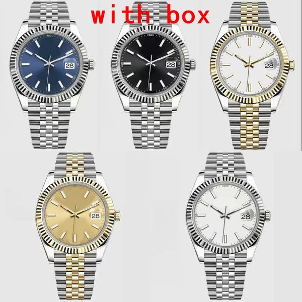 Datejust 126334 relógio de luxo 36/41MM movimento relógios masculino 28/31MM pulseira banhada a ouro orologi preto rosa diamante designer relógio vintage simples xb03 B4