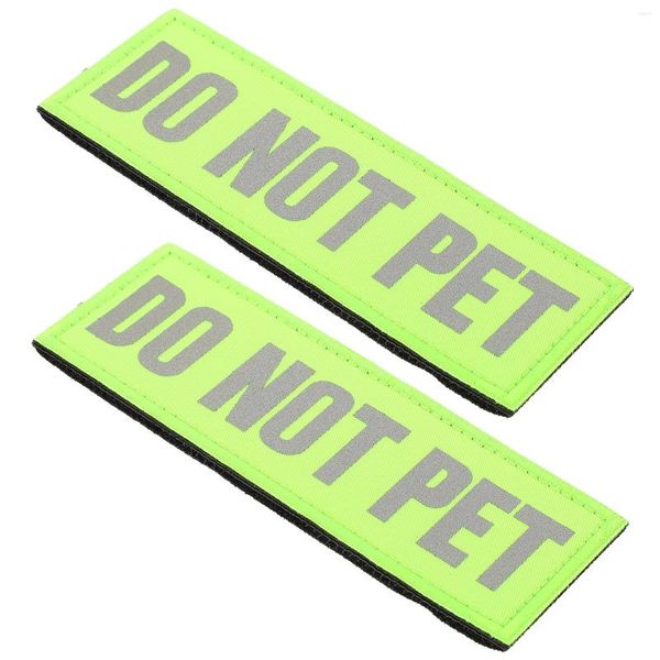 Collari per cani 2 pezzi Toppe di servizio Pettorina adesiva Canotta Forniture riflettenti Non top in nylon per animali domestici