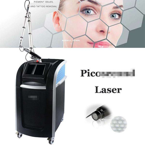 Новейший Nd-Yag лазер 1064 нм 532 нм Пикосекундный лазер Машина для удаления татуировок Удаление пор Удаление кровеносных сосудов Корректоры пигментации Косметическое оборудование