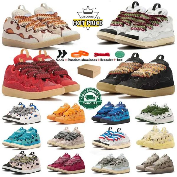 Scarpe da ginnastica casual in tessuto a rete con cordolo Scarpe eleganti firmate per uomo Donna Sneaker casual straordinaria Pelle di vitello Gomma Nappa Piattaforma Scarpe casual Lanvinssss