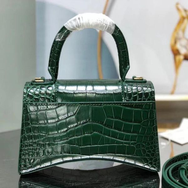 Sacos de noite de alta qualidade crocodilo impressão bolsa de ombro feminina bagsenior designer ampulheta crossbody moda couro han