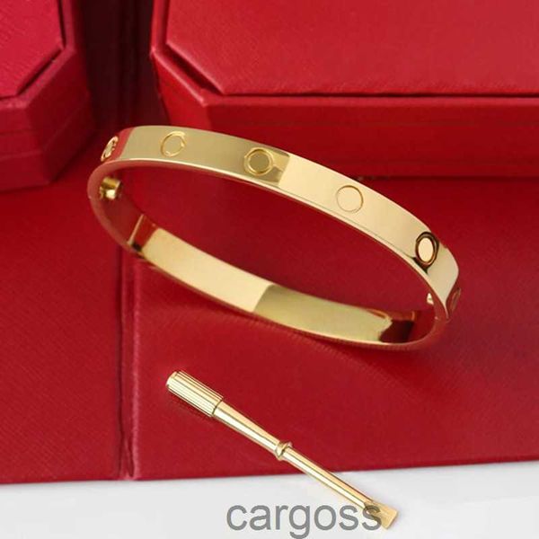 Bracciale di design Gioielli Bracciale in oro Bracciale Luxe Moda Acciaio inossidabile Argento Rosa Polsino 4cz Diamante per Donna Donna Uomo Uomo Regalo per feste Bangl SCQE