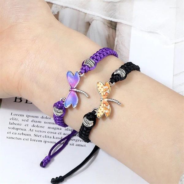 Charm Bilezikler Renkli Yahudi Yahudi Örgülü Halat Bilezik Kadınlar İçin El Yapımı Hayvan Kolye Ayarlanabilir Bilek Bark Bangle Dostluk Çift