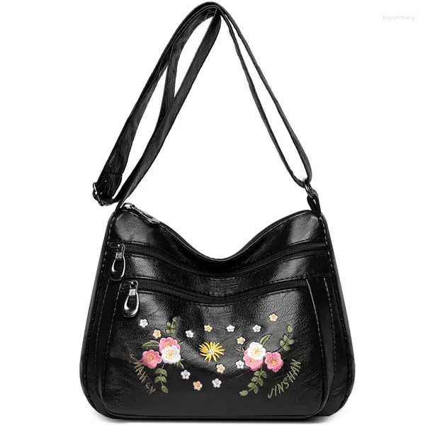 Sacos de noite de alta qualidade tecido bolsa de ombro elegante bordado decoração crossbody luxuoso designer feminino marca bolsa sac