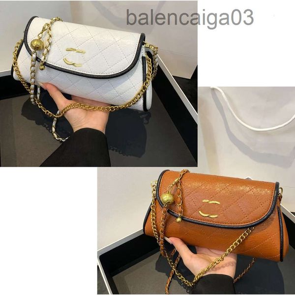 Designer Channell Cc Borsa a mano Borsa a tracolla da spiaggia Borsa a tracolla Tote Moda di lusso Uomo Donna Nuova piccola palla d'oro Marrone Bianco Messenger Borsa quadrata per trucco