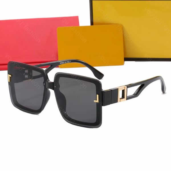Дизайнерские солнцезащитные очки для мужчин, модные солнцезащитные очки F, роскошные золотые буквы-пилот, классические солнцезащитные очки для женщин, очки с полой оправой, поляроидные линзы с коробкой -3