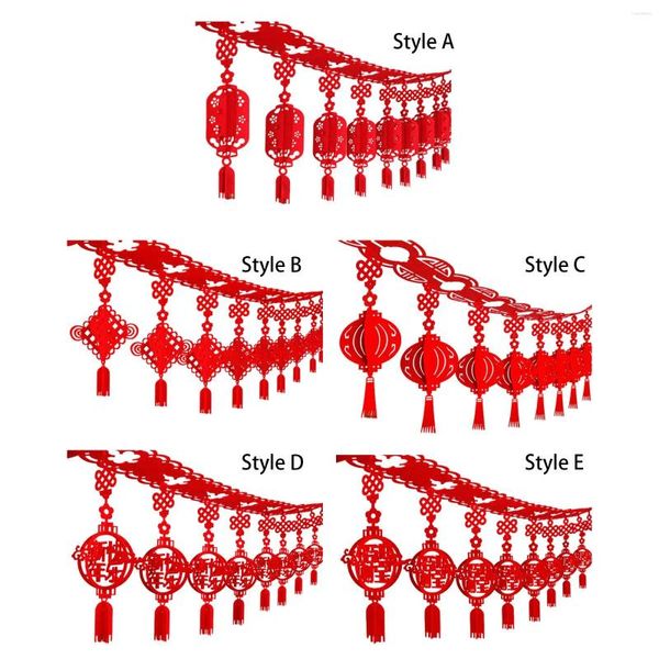 Partydekoration Chinesisches Jahr Banner Girlande Hintergrund Pografie Tür Frühlingsfest für Büro R Indoor Outdoor Home Küchen