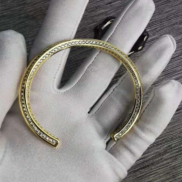 Designer celline Saijias Nuovo braccialetto twist con diamante pieno Anello per orecchini in oro twist francese Bracciale twist con diamante