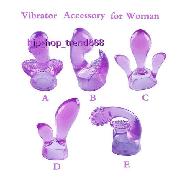 5pcs /Pack Vibratör Seks Oyuncakları Kadınlar için AV Rod aksesuarları Masaj Başkası Kapsagik Değnek Ekleri