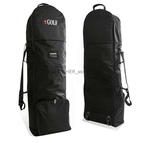 Sacos de golfe saco de viagem de golfe com rodas tamanho universal resistente clube de golfe capa de viagem para companhias aéreas golfe aviação bagl2402