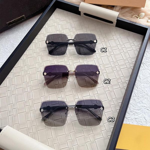 Kadın plaj güneş gözlüğü tasarımcısı yaz seyahat gözlüklü moda parti gözlükleri 3 renk