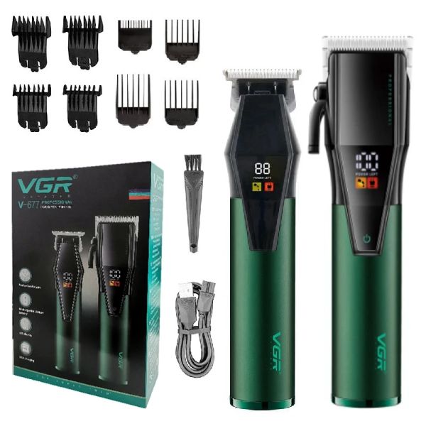 Trimmers Original VGR Combo Kit Herrenhaar Trimmer für Bart Elektrel Bart Haar Clipper wiederaufladbare Haarschneidermaschine Haarschnitt