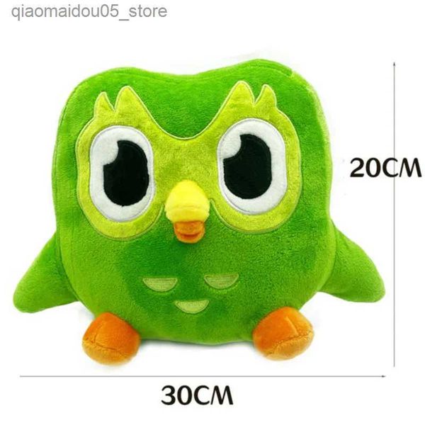 Bambole di peluche Verde Duo Gufo Duolingo Gufo Peluche Duolingo Peluche Bambola Peluche Gufo Duolingo Gufo Peluche Mascotte Peluche Gufo Duo Figurine Q240227