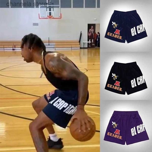 Herren-Shorts Elcapitan DAngelo Russell Herren-Fitness-Shorts Strandhose Sport-Basketball-Hose Mesh atmungsaktiv 2021 neue Einkaufsshorts Herren T240227