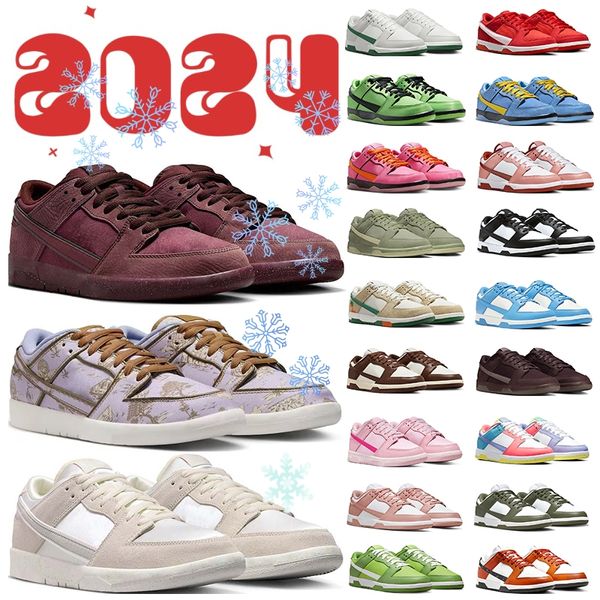 2024 uomo donna panda scarpe da corsa basse City of Love Triple Pink Panda Malachite Pastoral Print Blossom Night Sky Buttercup scarpe da ginnastica basse scarpe da ginnastica sportive