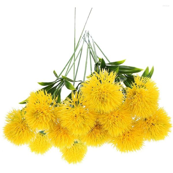 Flores decorativas 15 Pcs Dandelion Artificial Falso Ornamento Plástico Simulação Adorno Escritório Decore