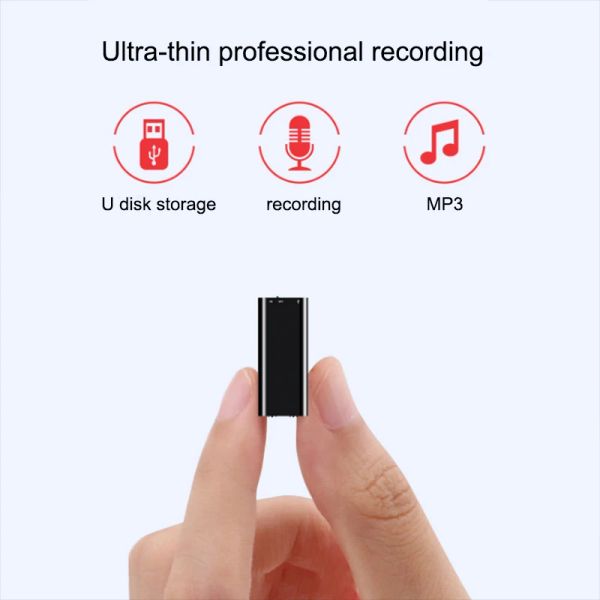 Gravador mini gravador de voz de caneta USB 16/32G Gravador de voz digital com MP3 Playe Recorders Digital Micro Audio Sound Recording Dispositivo