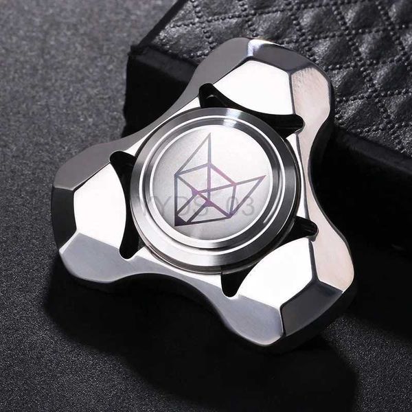 Giocattoli per dita New Fox Acciaio inossidabile Metallo Fidget Spinner Adulto EDC Antistress Mano Ufficio Giocattolo Autismo Sollievo dallo stress yq240227