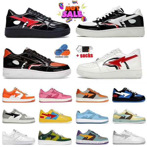 Scarpe casual Sk8 basse gialle rosse blu nere verdi pelle verniciata grigio reale marrone menta verde acqua pelle scamosciata arancione rosa uomo donna sneakers firmate