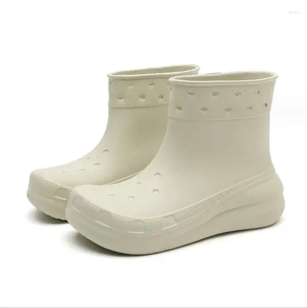 Bot kadın ayak bileği açık yağmur peluş sıcak kar eva entegre su geçirmez ayakkabılar orta yüzyıl