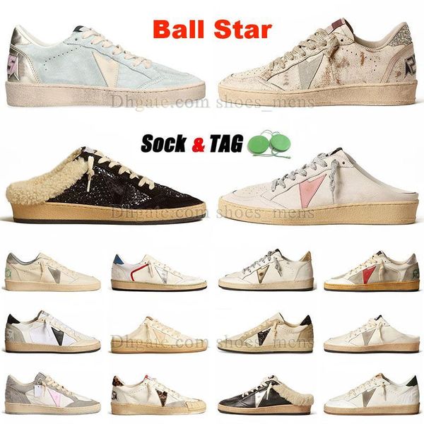 Goldene Turnschuhe, Herren-Damen-Loafer-Schuhe, Designer-DHgate-Do-Dirty-Old-Sneaker, Schwarz und Cremeweiß, Segel, cooles Grau, Rosa, Rot, Wildleder, Ballstar-Ballstar-Trainer, DHgate