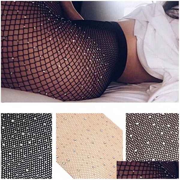 Kindersocken Socken Mädchen Sommer Fischnetz Diamant Strumpfhosen Mode Glänzende Netzstrumpfhose Strass Mesh Nylonstrümpfe Sox 3 Farben Drop Del Dhogj