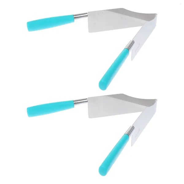 Conjuntos de louça 2pcs bolo fatiador de aço inoxidável torta de servidor e pastelaria pão pizza divisor ferramentas ()