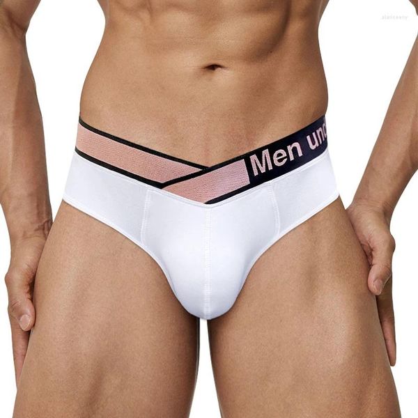 Cuecas sexy masculino modal roupa interior homens briefs u convexo gay calcinha respirável macio cintura baixa mens breve cueca ropa interior hombre