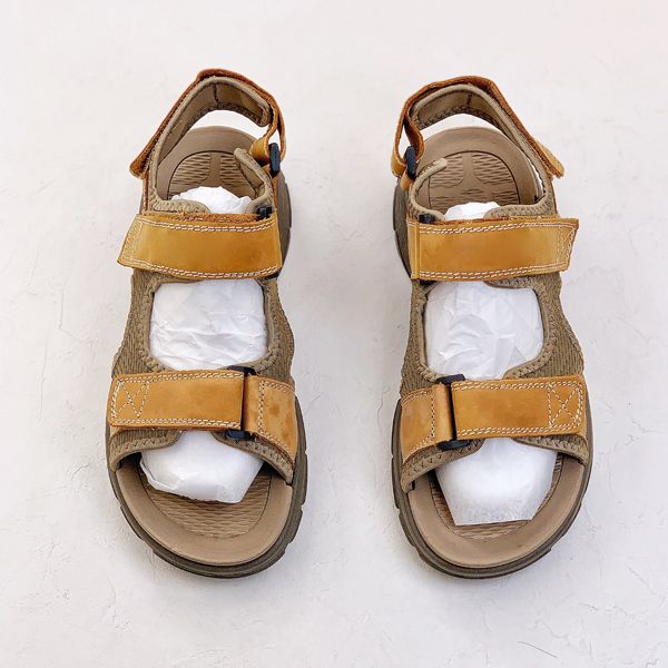 Modedesigner-Sporthausschuhe Sandalen Lässige Strandschuhe Herren-Oberschicht aus Kalbsleder TPU-Kombination TPR-Umwelttechnologiematerial Sohlengröße: 39-44