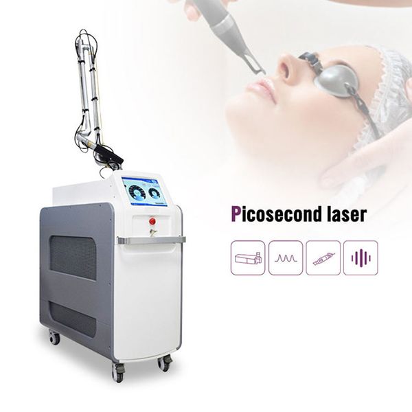 Venda quente Máquina de remoção de tatuagem a laser picossegundo 755nm 1064nm 532nm 1320nm e máquina a laser Nd Yag comutada Q