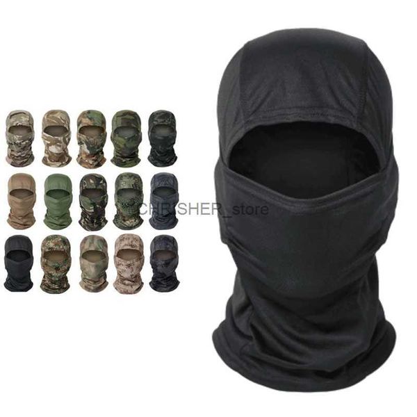 Taktik kaput çoklu multicam taktik balaclava askeri tam yüz maske kalkanı kapağı bisiklet ordusu airsoft av şapkası kamuflaj balaclava scarfl2402