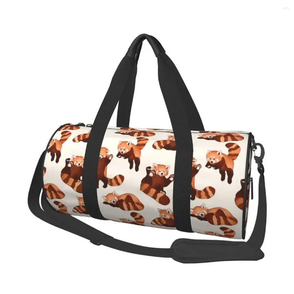 Borse da esterno Panda rosso Orso Karate Borsa da palestra Arti marziali Bagagli divertenti Sport Uomo Donna Design Grandi borse Oxford vintage per fitness