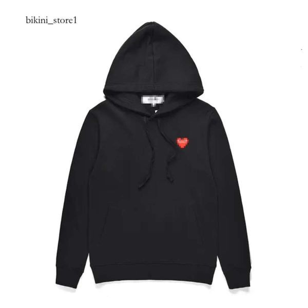 Commes Hoodie Herren Hoodies Sweatshirts Designer Cdgs Hoodie Com Des Garcons PLAY Sweatshirt CDG Red Heart Zip Up Hoodie Marke Marineblau Größe XL Play Hoodie 3469 461