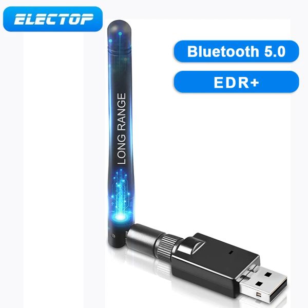Динамики ELECTOP, беспроводной Bluetooth 5,0, передатчик, приемник, антенна, USB Bluetooth-адаптер для наушников, динамик для Win 10/8/8.1/7