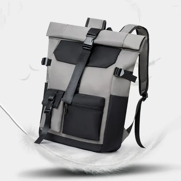 Mochila impermeável viagem grande capacidade homens esportes ao ar livre lazer daypack roll up saco de computador para uso de acampamento