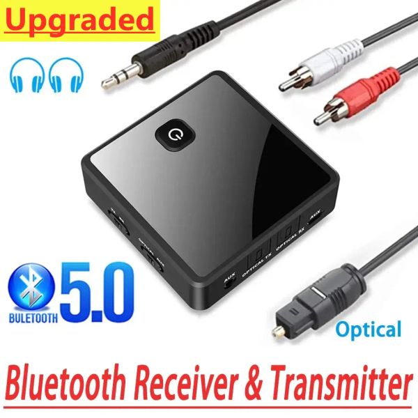 Lautsprecher Bluetooth 5.0 Senderempfänger APTX niedriger Latenz 3,5 -mm -Aux -Buchse Optical SPDIF Wireless Audio -Adapter für PC -TV -Autolautsprecher