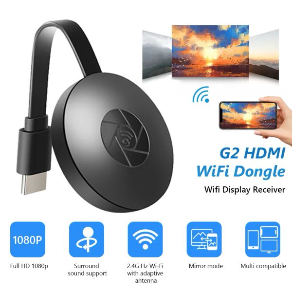 Parçalar G2 Miracast TV Dongle Wifi Kablosuz TV Stick Supoort HDMICompatible 1080p HD Ayna Ekran Ekran Adaptörü iOS Andorid