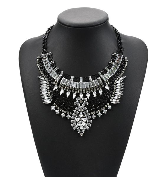 Nero Crystal Crystal Crystal Crystal Necklace Vintage Gioielli indiani Collane di girocollo Collar Turkish for Women Accessery 1 PC7580200