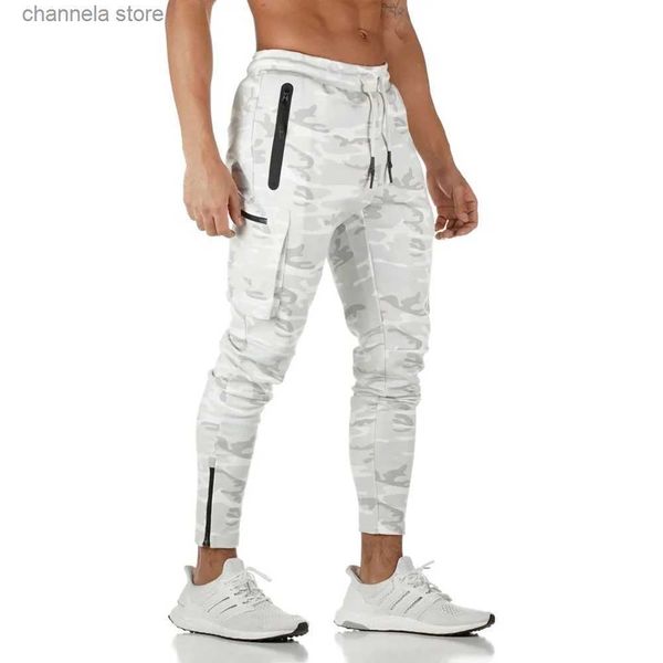 Erkekler Pantolon Camo Joggers Pantolon Erkekler Rahat Skinny Sweetpants Sonbahar Pantolon Erkek Koşu Tracktypants Spor Salonu Fitness Eğitim Spor Botları T240227