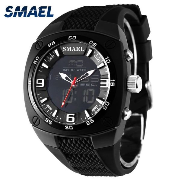 SMAEL мужские аналоговые цифровые модные военные наручные часы водонепроницаемые спортивные часы кварцевые часы с будильником Dive relojes WS10082332