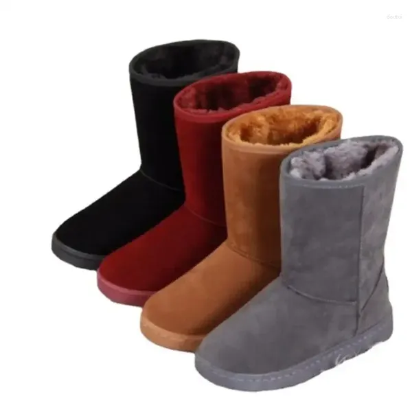 Stiefel MODX Frauen Plüsch Verdickt Schnee Winter Rutschfeste Dicke Untere Baumwolle Schuhe Koreanische Mode Student frauen Schwarz