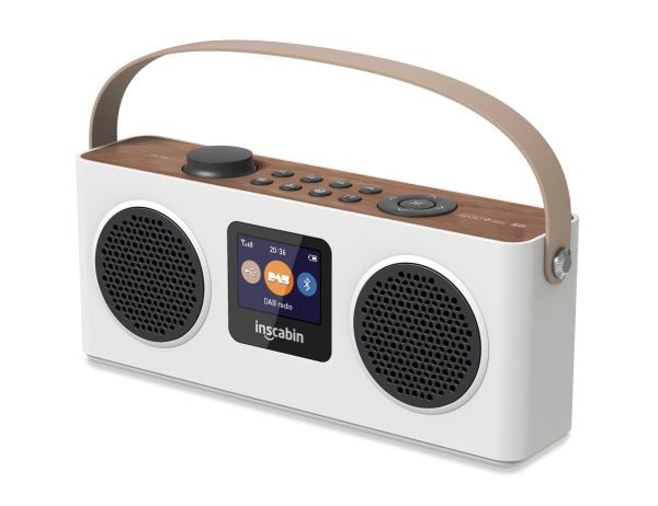 Altoparlanti Inscabin M4II Radio DAB stereo Altoparlante wireless portatile con Bluetooth, FM/Schermo a colori/Bellissimo design/Batteria ricaricabile