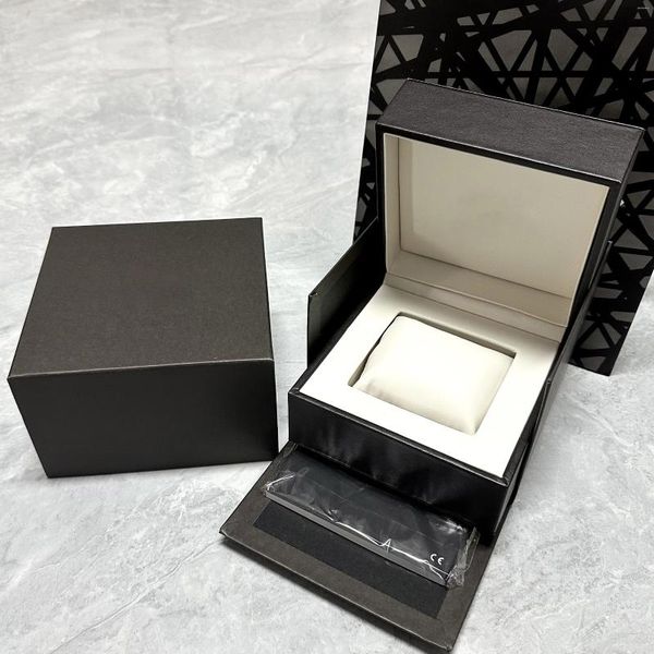 Scatole per orologi Fornitore di fabbrica Outlet Etichetta originale Scatola marrone e bianca Custodie regalo di marca di lusso con libretto di carta Possono essere personalizzati orologi AAA