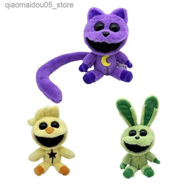 Bonecas de pelúcia sorrindo critérios brinquedos de pelúcia gato nap dogday e catnap catnat boneca brinquedos macios preencher personagem peluches travesseiro presente q240227