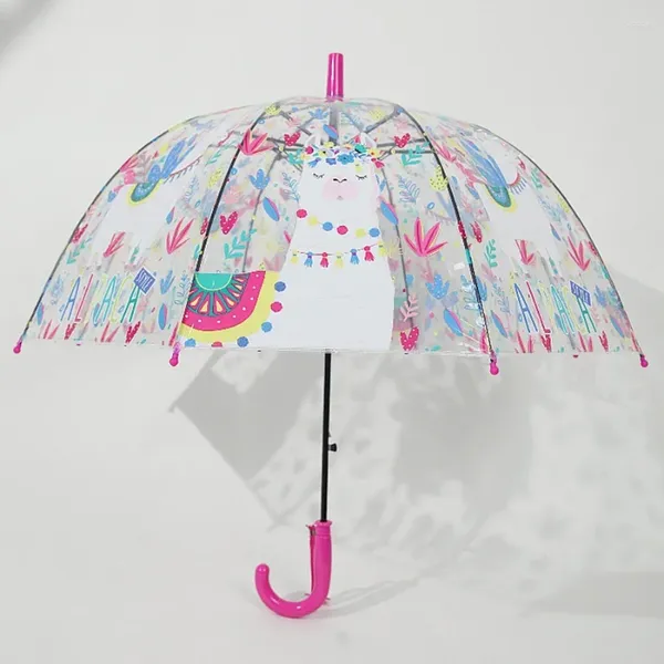Guarda-chuvas chuva guarda-chuva menina crianças à prova de vento grande anime kawaii golf transparente claro luxo bonito