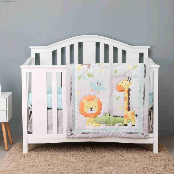 Conjuntos de cama 3 peças conjunto de berço de bebê adequado para meninos e meninas de venda quente, incluindo colchas e berços Q240228