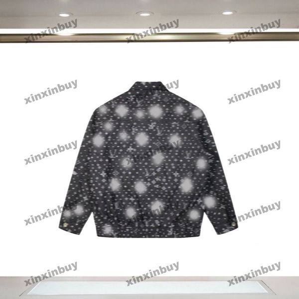 xinxinbuy 2024 Giacca da uomo firmata Full Sky Star Lettera Jacquard 1854 Giacche di jeans manica lunga da donna Nero blu S-XL